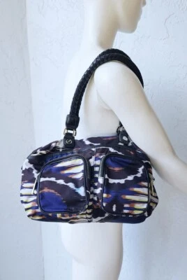 L.A.M.B. Bolso de mano de nailon Gwen Stefani - RARO estampado Ikat ver detalles Foto 1 de 4