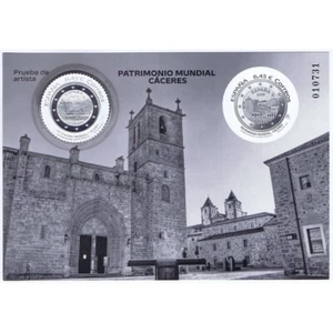 ESPAÑA PRUEBA DE LUJO Nº 166 PATRIMONIO MUNDIAL CACERES 2023 SELLO PLATA - Imagen 1 de 1