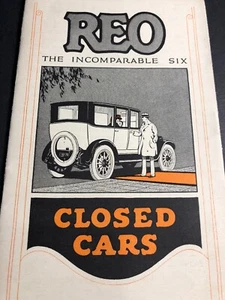Rare REO Closed Cars Auto Brochure C 1920s Nice Graphics Lansing Michigan - Picture 1 of 10
