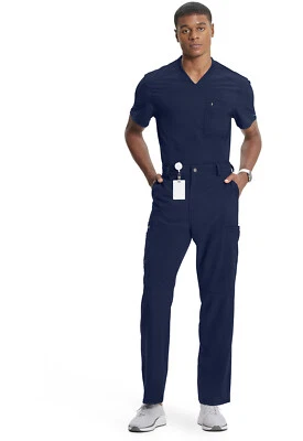 Infinity Men’s Premium Scrub Set V-Neck 3 Pocket Top & Fly Front Straight Pant - Image 1 of 4