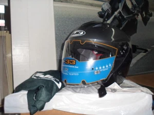 NOS HJC Anthracite Motorcycle Open Face Solid Helmet 954-561 - Picture 1 of 6
