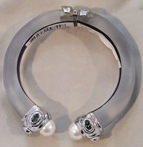 ALEXIS BITTAR VINTAGE ARMBAND ΒΥΖΑΝΤINE STONE CAPPED HINGE BRACELET OCEAN NEU - Bild 1 von 14
