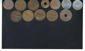 Lebanon: 1925 - 1941 Early Group of 12 Fine Coins. As Shown on Scan - Picture 1 of 2