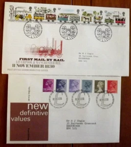 Great Britain: QEII -First Mail by Rail & Definitives 1980/81 - FDC - VGC - Picture 1 of 1