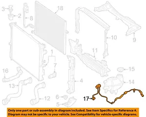MERCEDES OEM 15-18 C300,C350e Cooling Radiator Components-Vent Hose 2055012501 - Picture 1 of 2