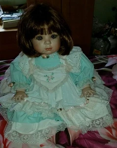 Vincent J Defilipps "Kimberly Ann" Puppe 20" realistisch sitzend Kleinkind selten #135 - Bild 1 von 7