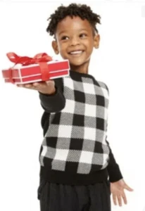 Charter Club Little Boys Buffalo Check Family Sweater Size 4T - Picture 1 of 6
