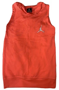 Jordan Girls M 10-12 Bright Peach color-Sleeveless Mesh Hoodie Top Semi Transp - Picture 1 of 11