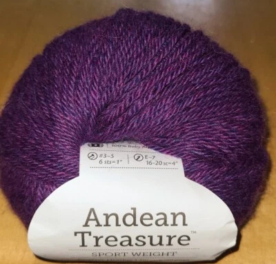 KNIT PICK YARN Andean TREASURE 1 BABY ALPACA ALPAKA wool 1 skein BALL 27949 - Image 1 of 3