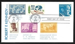 #1770 15c Robert F. Kennedy -Biographical Cachet- FDC +#935/997/1027/1287/1576 - Picture 1 of 2