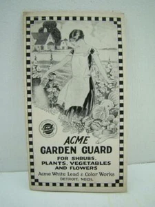 1927 circ. ACME GARDEN GUARD DETROIT MICH. PAMPLET - Bild 1 von 5