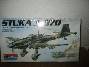 Escala 1:48: Monograma Stuka Ju87D Plástico Modelo Kit # 6840, 1983 Hecho en EE. UU. - Imagen 1 de 5