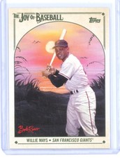 2023 WILLIE MAYS TOPPS X BOB ROSS THE JOY OF BASEBALL #64 BASE CARD!!