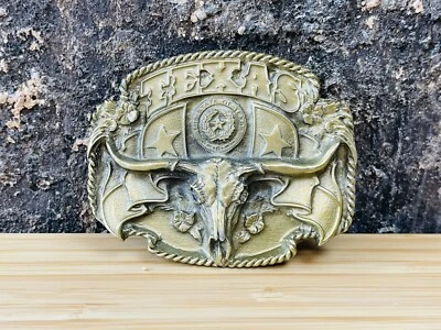 BONITO CINTURÓN TEXAS HEBILLA LONGHORN LONE STAR STATE NUEVO SISKIYOU 1995 Foto 1 de 2