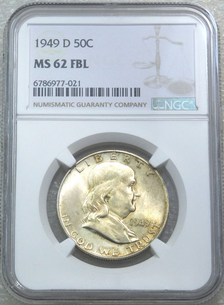 MS 62 Graded Franklin Half Dollars (1948-1963) for sale | eBay MS 62 Graded Franklin Half Dollars (1948-1963) for sale | eBay