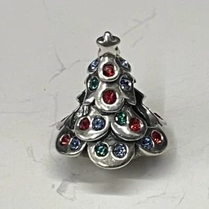 Silver Chamilia CHRISTMAS TREE MultiColor Swarovski & Sterling Bead 2025-1000 - Picture 1 of 9
