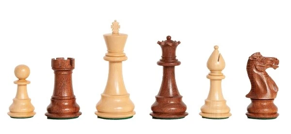 Juego de ajedrez clásico - solo piezas - 4,0" King - palo de rosa dorado Foto 1 de 1