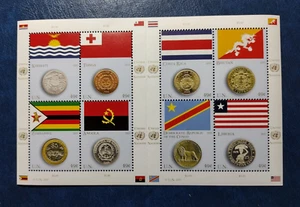 NACIONES UNIDAS NY 2015 Banderas y Monedas Hoja de 8 MNH Scott 1103 - Imagen 1 de 1