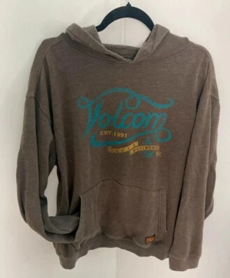 Volcom Men's Size Large Brown Hoodie Long Sleeve Pullover Sweatshirt - Image 1 of 4