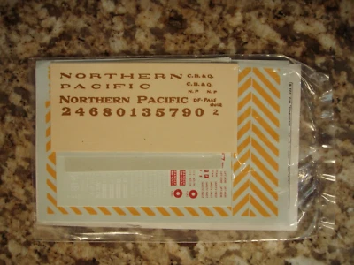 Northern Pacific NP GP-9, GP-18 Diesel Dulux Gold HO Decals Walthers 75-76 75760 - Image 1 of 2