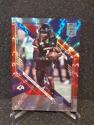 TUTU ATWELL 90/499 2021 Panini Elite Football RED WHITE BLUE #131 RC RAMS ROOKIE - Image 1 of 3