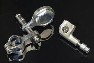 CNC Steering Stabilizer Damper Bracket Suport Silver Fit 1998-2005 YAMAHA YZF R1 - Picture 1 of 12