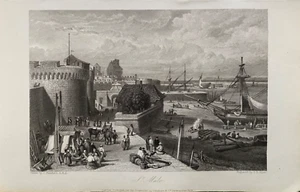 1834 Antique Print; St Malo / Saint-Malo, France after Stanfield - Picture 1 of 2