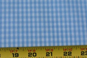 By 1/2 Yd, Vintage, Blue & White 1/8" Gingham Lighter-Weight Cotton, P8651 - Picture 1 of 5