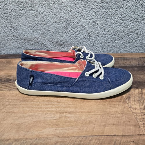 Scarpe casual Vans Palisades Vulc blu tela stringate donna US 8