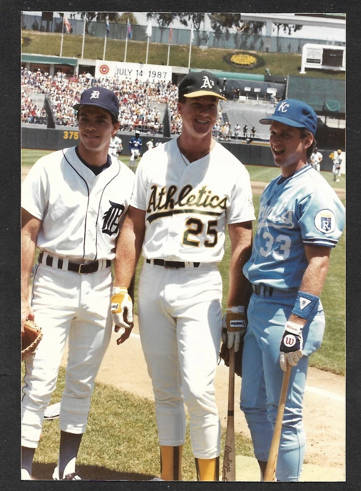 ASG Mark McGwire 1987 y otros sin firmar 3-1/2 x 5 foto instantánea original #36 Foto 1 de 1