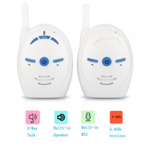 Audio Baby Monitor 2.4Ghz Safe & Sound Digital Audio Baby Monitor Two-way Talk