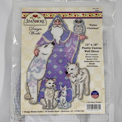 Jim Shore Design Works Father Christmas Plastic Canvas 12 x 18 Wall Decor 2264 - Image 1 of 4