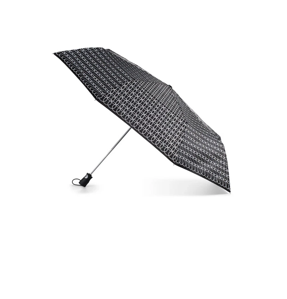 Totes Black 8603 Micro Auto Automatic Open/close Travel Purse Bag Rain Umbrella