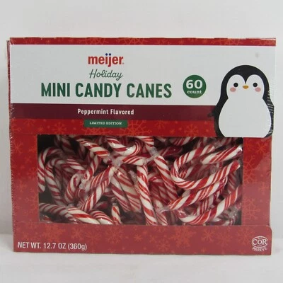 Mini bastones de caramelo de menta paquete de 60 rojos y blancos Meijer vacaciones septiembre 2026 Foto 1 de 4