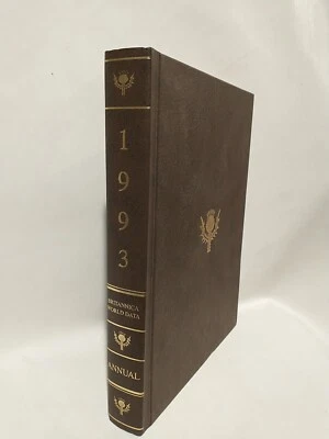 The Encyclopedia Britannica World Data Annual 1993 Leather Cover Book - Image 1 of 4
