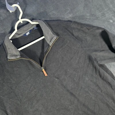 Suéter Pullover Lands' End Cuarto Cremallera Informal Cómodo Manga Larga Gris Para Hombres XL Foto 1 de 4
