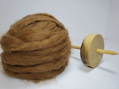 100% Alpaca Roving - Dark Fawn - Suri - Natural - Image 1 of 4