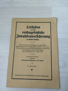 Leitfaden reichsgesetzliche Invalidenversicherung Deutsches Reich 1936 Hessen - Bild 1 von 4