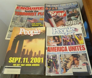 Sep 11 2001 Memorabilia 2 People Magazines 1 National Enquirer 1 Star Magazine - Foto 1 di 6