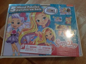 Sunny Day 5 Wooden Puzzles Nickelodeon by Cardinal New - Picture 1 of 2