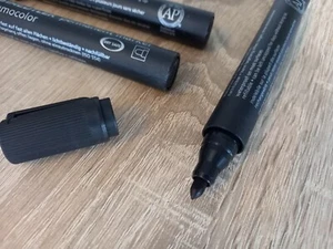 3x Staedtler 352-9 Lumocolor Permanentmarker SCHWARZ, Rundspitze, lose (np) - Bild 1 von 4