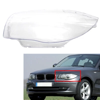 Headlight Lens Cover Headlamp Left Fit BMW 1 Series E81 E82 E87 E88 1M 2003-2011 - Image 1 of 4