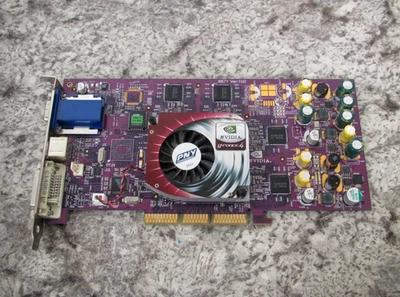 PNY GeForce 4 TI 4400 / GF4TI4400AGP 128MB DDR AGP VGA DVI Video / Graphics Card - Image 1 of 4