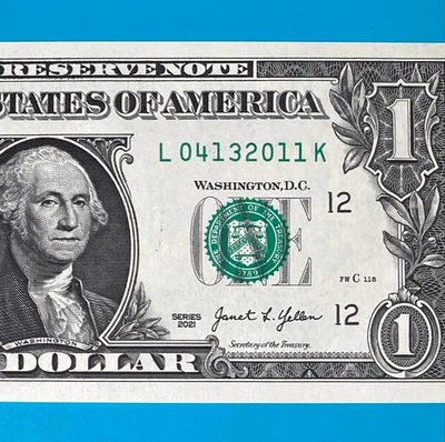 April 13, 2011 (L 04132011 K) BIRTHDAY ANNIVERSARY $1 One Dollar Bill *UNC* - Image 1 of 4