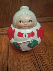Azucarero cubierto vintage Mrs. Claus Avon 1983 pequeño - Imagen 1 de 11