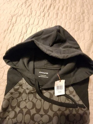 Original COACH Hoodie Jogger Set, Sweat Suit, Black And Grey, 3X, XXXL - Image 1 of 4