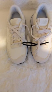 New Balance Size 4 Womens 237 Leather Suede White/Beige Running Shoes Leopard Pr - Picture 1 of 5