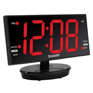 Digital Alarm Clock, 8.9" Extra Large LED Clock with Tilt and Swivel Display,... - Picture 1 of 7
