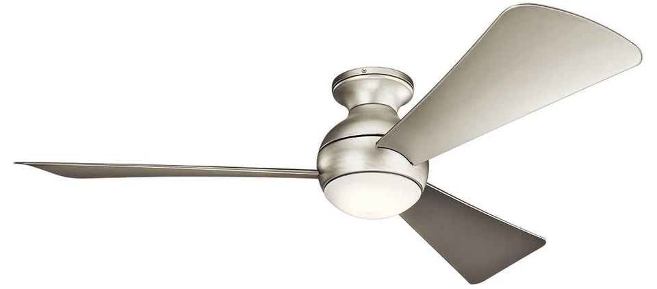 54" Kichler Sola Nickel Wet Rated LED Hugger Fan with Wall Control - Image 1 of 1