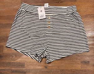 Girls size 12 Black/White Stripes Lounge sleep Shorts Sleepwear Target NEW 607 - Picture 1 of 3